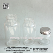 Glass Vials Clear Glass Vials with aluminum Screw Cap